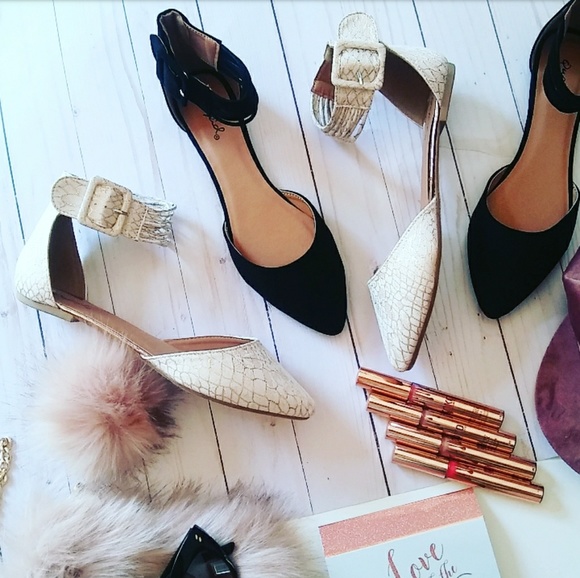 🚨LAST PAIR//The Allison// Rose Gold D'orsay Flats - Picture 2 of 3